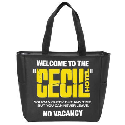 Welcome To The Cecil Hotel Zip Tote Bag