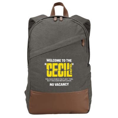 Welcome To The Cecil Hotel Cotton Canvas Backpack