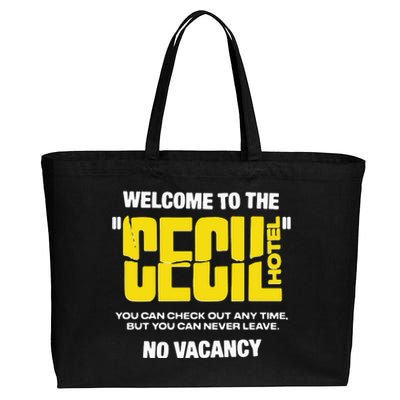 Welcome To The Cecil Hotel Cotton Canvas Jumbo Tote