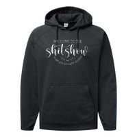 Welcome To The Shit Show Funny Mom Boss Manager Teacher Gift Performance Fleece Hoodie