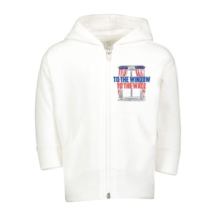 Window To The Walz Harris President Kamala Harris Waltz 2024 Toddler Zip Fleece Hoodie