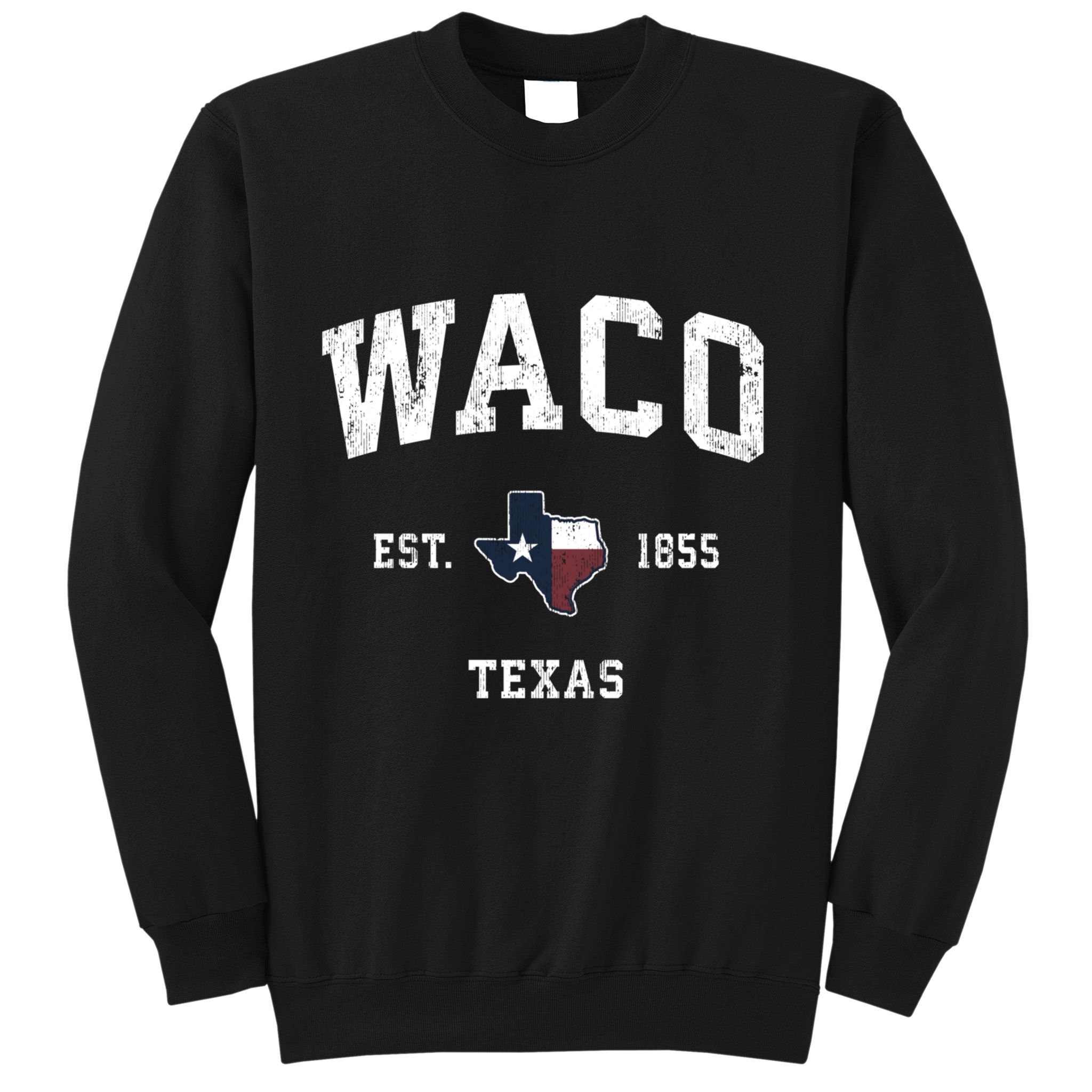 Waco Texas Tx Vintage State Flag Sports Sweatshirt