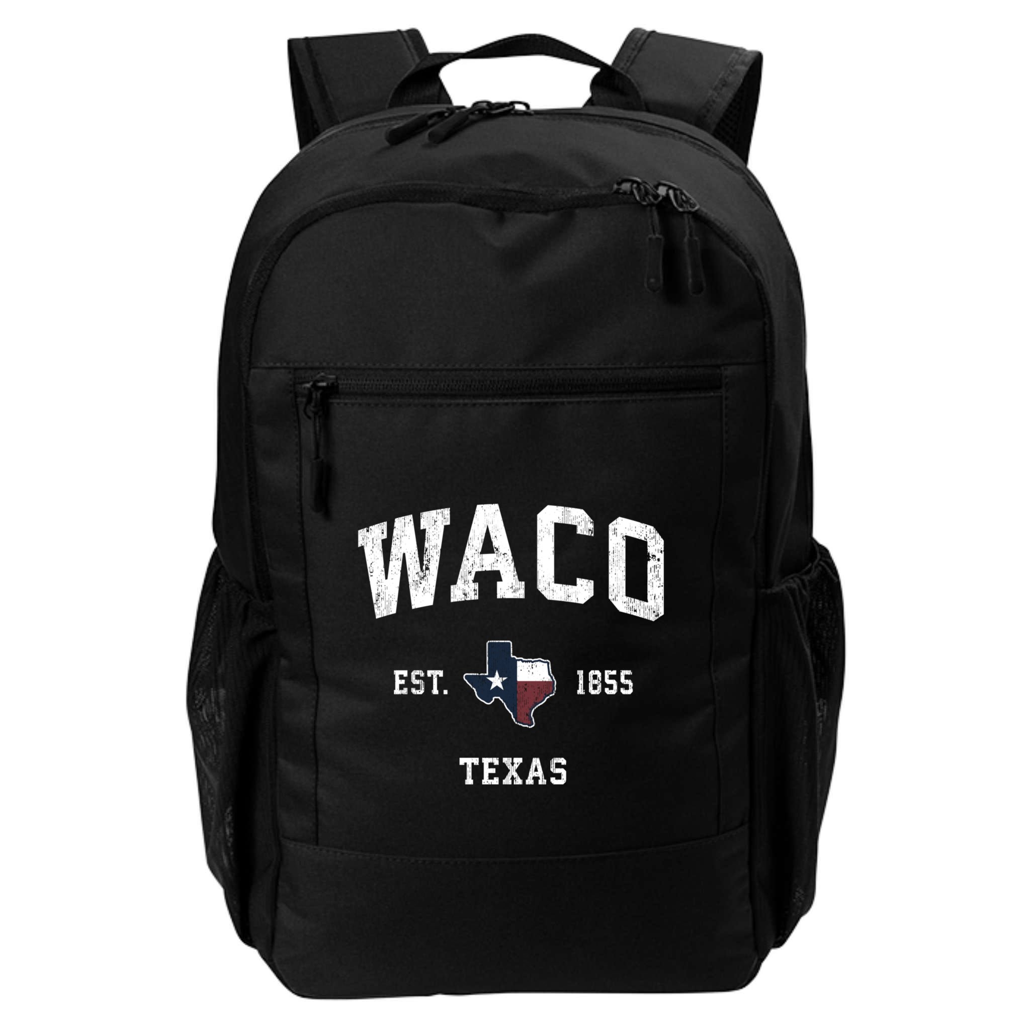 Waco Texas Tx Vintage State Flag Sports Backpack