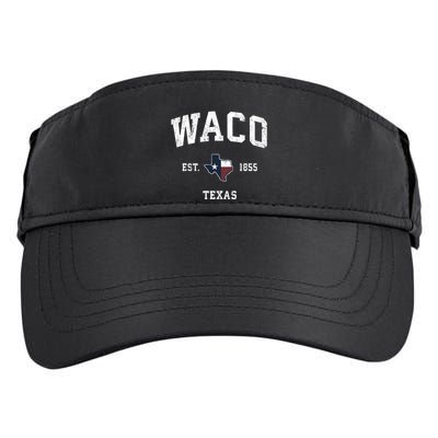 Waco Texas Tx Vintage State Flag Sports Adult Drive Performance Visor