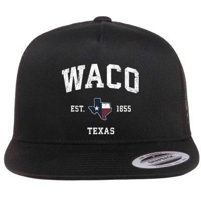 Waco Texas Tx Vintage State Flag Sports Flatbill Hat