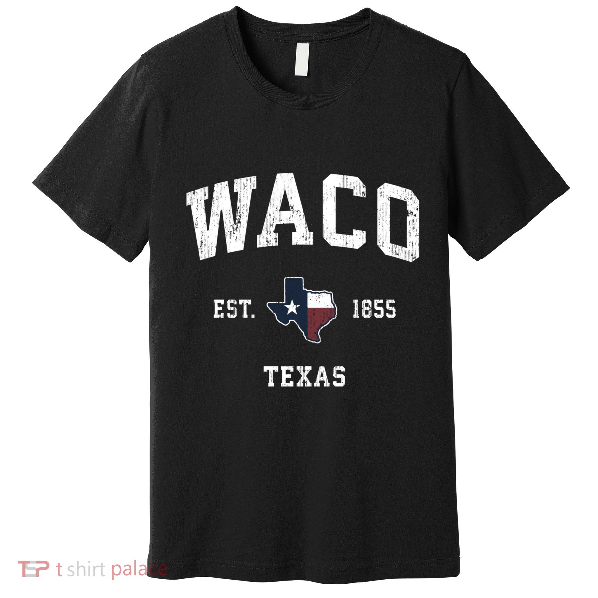 Waco Texas Tx Vintage State Flag Sports Premium T-Shirt