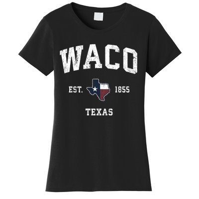 Waco Texas Tx Vintage State Flag Sports Women's T-Shirt