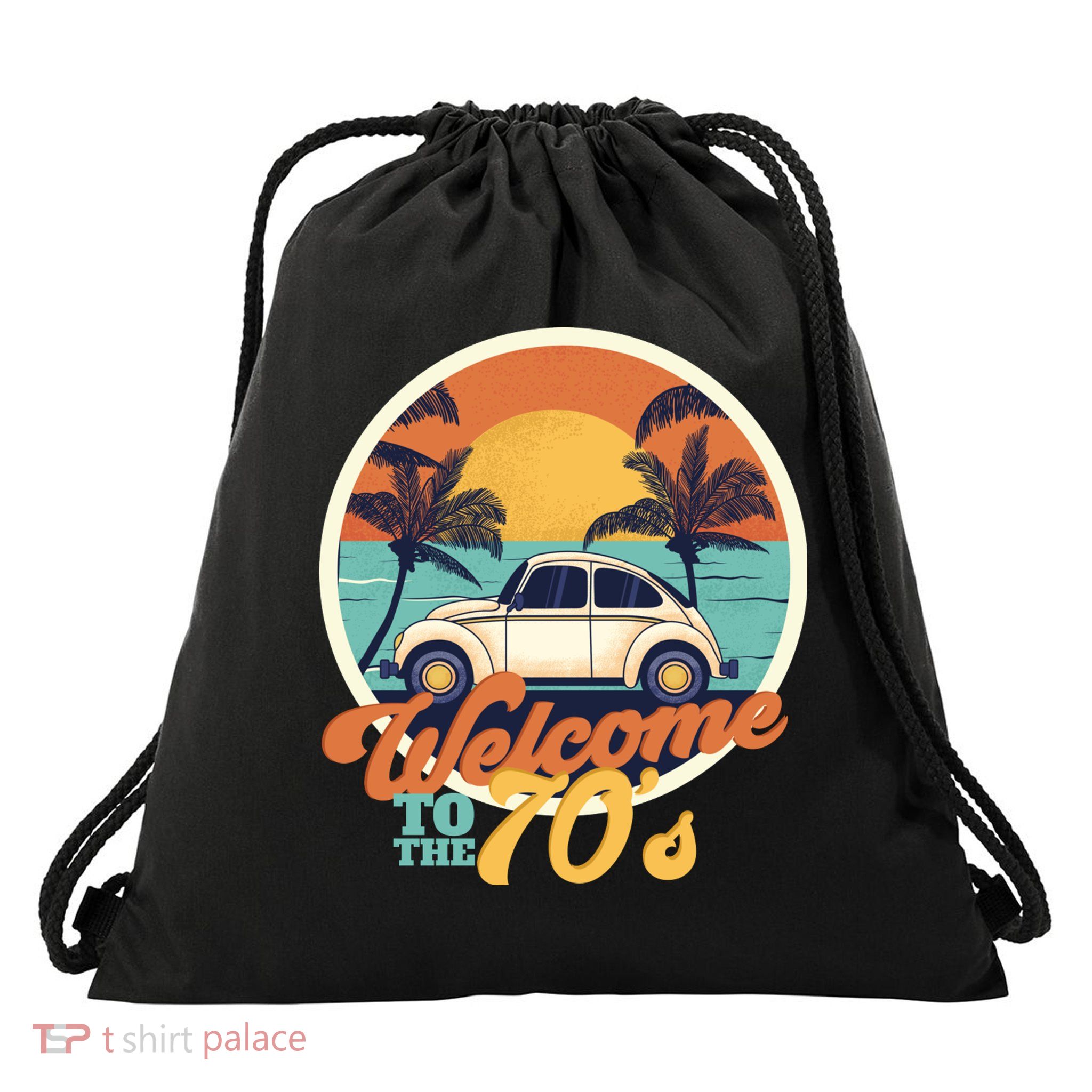 Welcome To The 70s Drawstring Bag