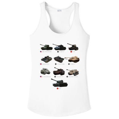 World Tanks Type American Enthusiast Military Lover Machine Ladies PosiCharge Competitor Racerback Tank