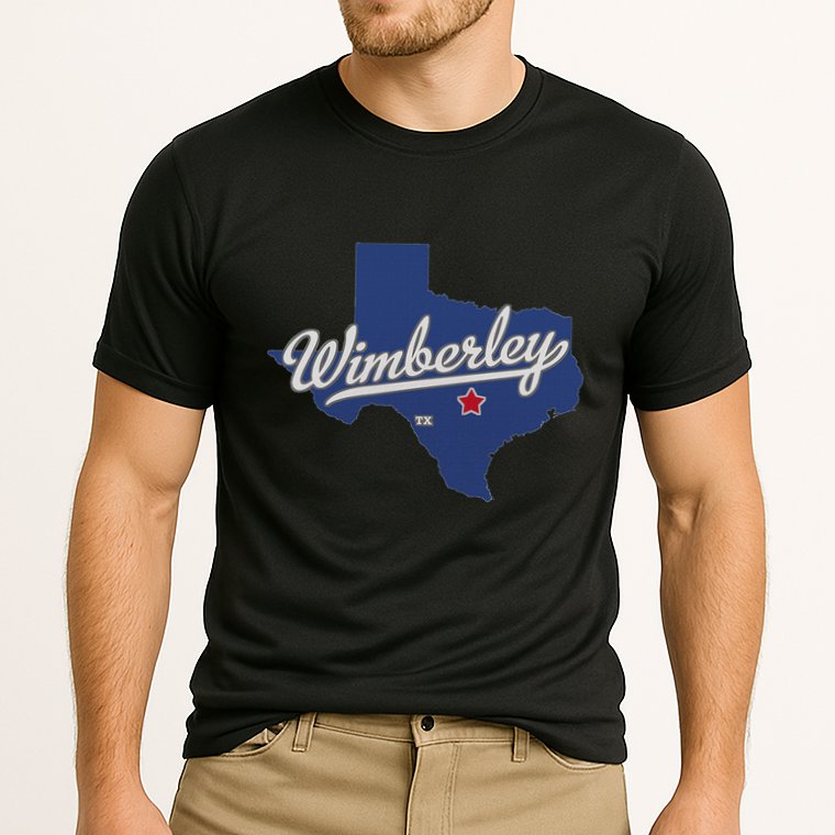 Wimberley Texas Tx Map Performance Shirt
