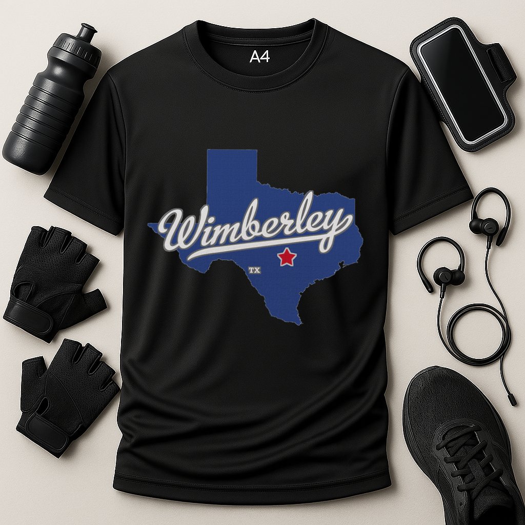 Wimberley Texas Tx Map Performance Shirt