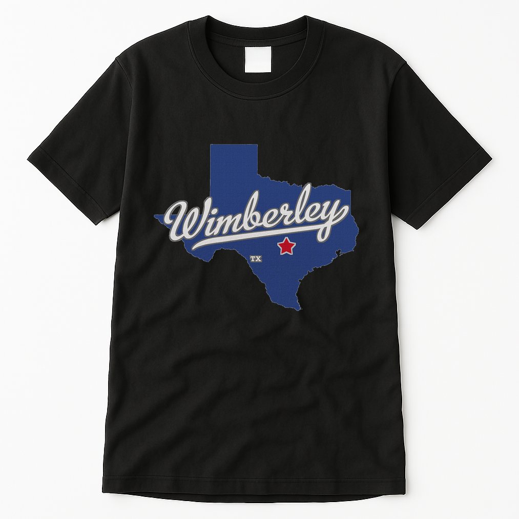 Wimberley Texas Tx Map Tall T-Shirt