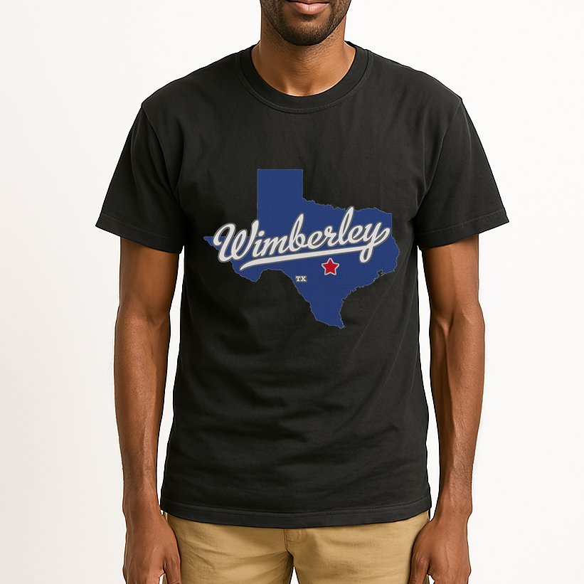 Wimberley Texas Tx Map Tall T-Shirt