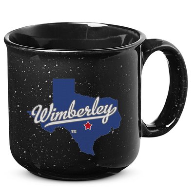 Wimberley Texas Tx Map 15oz Campfire Ceramic Mug