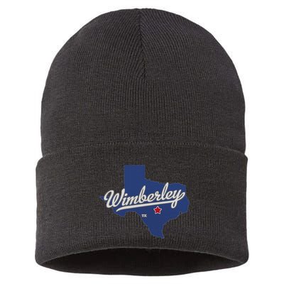 Wimberley Texas Tx Map Sustainable Knit Beanie