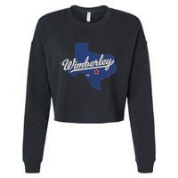 Wimberley Texas Tx Map Cropped Pullover Crew