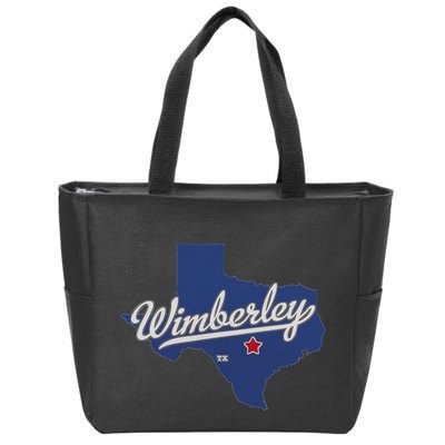 Wimberley Texas Tx Map Zip Tote Bag