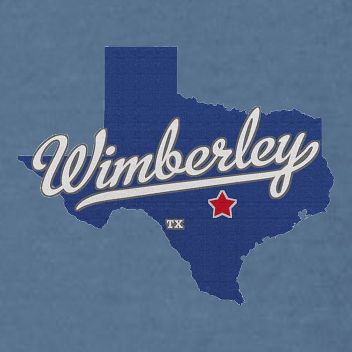 Wimberley Texas Tx Map Garment-Dyed Sweatshirt