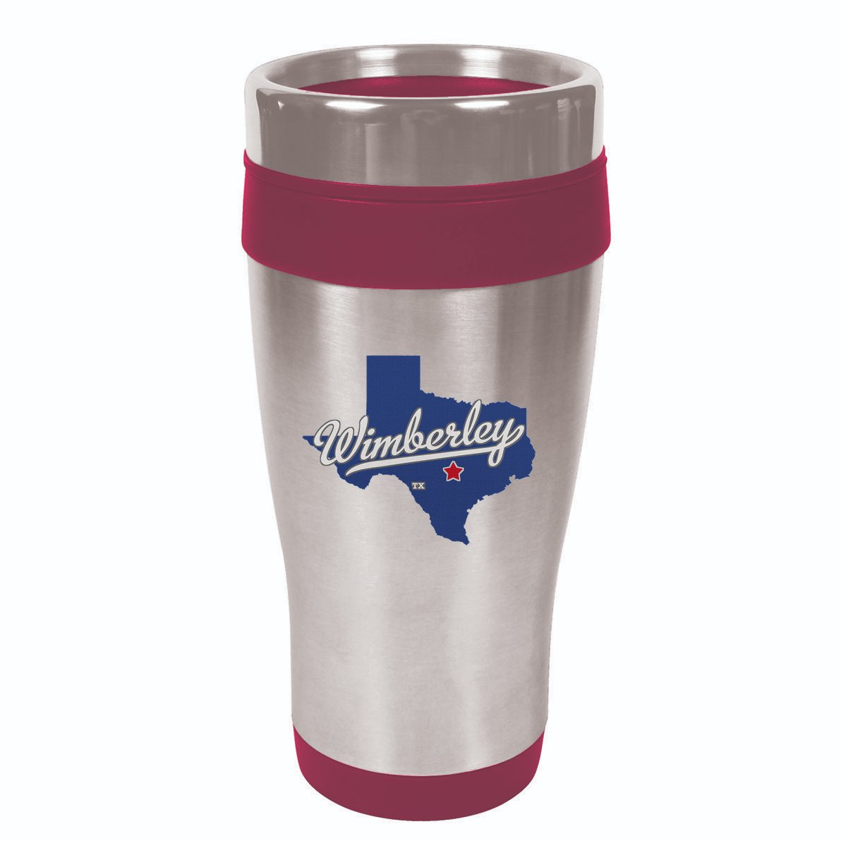 Wimberley Texas Tx Map 16oz Travel Tumbler