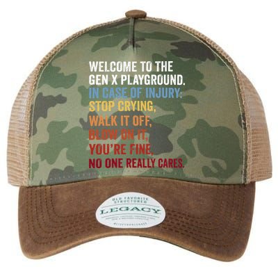 Welcome to the Gen X Playground Generation X 1980 Millennial Legacy Tie Dye Trucker Hat