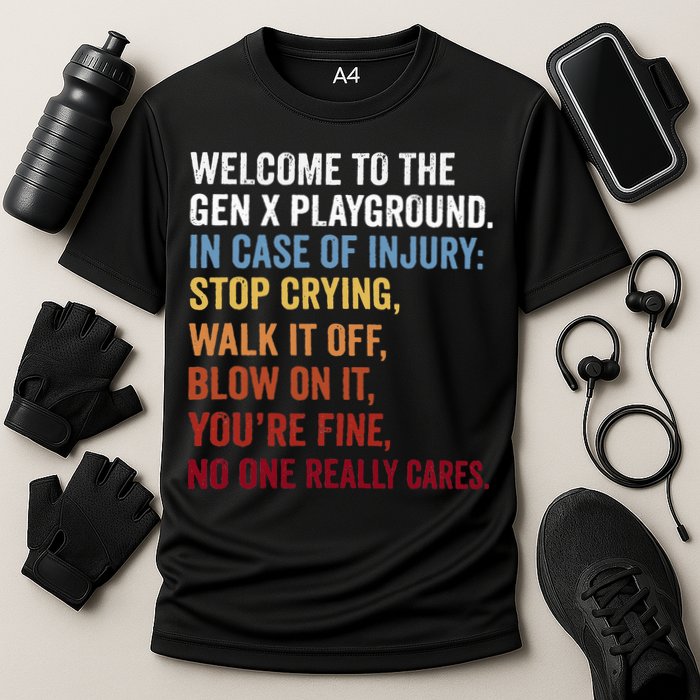 Welcome to the Gen X Playground Generation X 1980 Millennial Performance Shirt