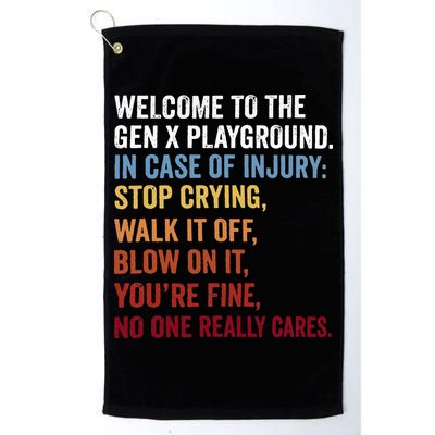 Welcome to the Gen X Playground Generation X 1980 Millennial Golf Towel