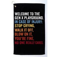 Welcome to the Gen X Playground Generation X 1980 Millennial Golf Towel