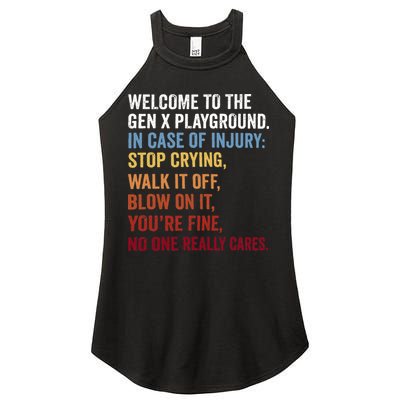 Welcome to the Gen X Playground Generation X 1980 Millennial Women's Perfect Tri Rocker Tank