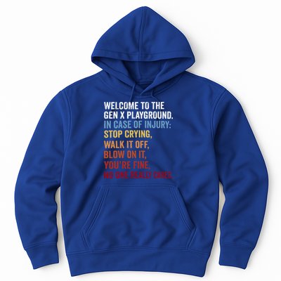 Welcome to the Gen X Playground Generation X 1980 Millennial Hoodie