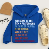 Welcome to the Gen X Playground Generation X 1980 Millennial Hoodie