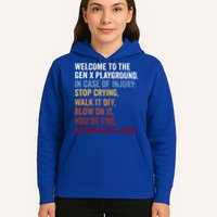 Welcome to the Gen X Playground Generation X 1980 Millennial Hoodie