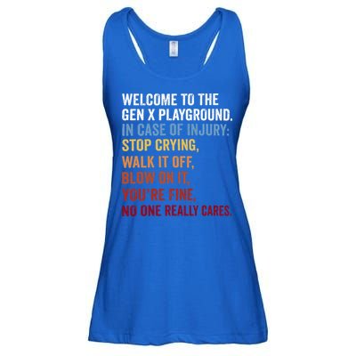 Welcome to the Gen X Playground Generation X 1980 Millennial Ladies Essential Flowy Tank
