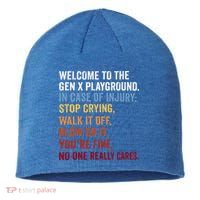 Welcome to the Gen X Playground Generation X 1980 Millennial Sustainable Beanie