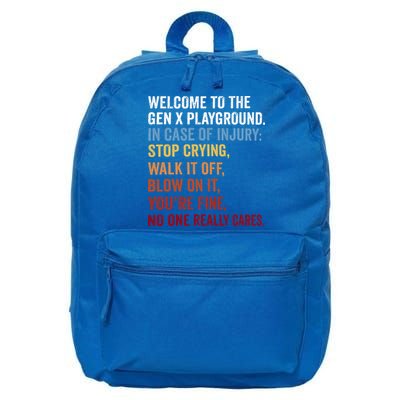 Welcome to the Gen X Playground Generation X 1980 Millennial 16 in Basic Backpack
