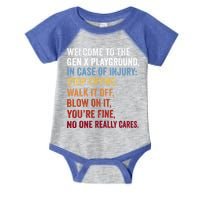 Welcome to the Gen X Playground Generation X 1980 Millennial Infant Baby Jersey Bodysuit