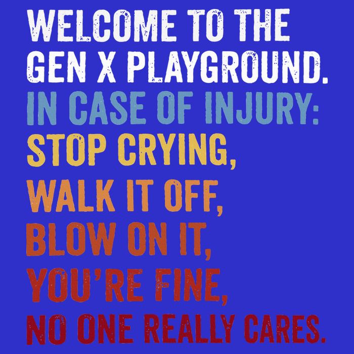 Welcome to the Gen X Playground Generation X 1980 Millennial Women's V-Neck T-Shirt