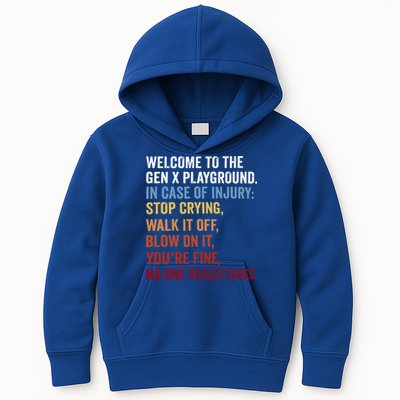 Welcome to the Gen X Playground Generation X 1980 Millennial Kids Hoodie