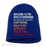 Welcome to the Gen X Playground Generation X 1980 Millennial Short Acrylic Beanie