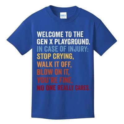 Welcome to the Gen X Playground Generation X 1980 Millennial Kids T-Shirt