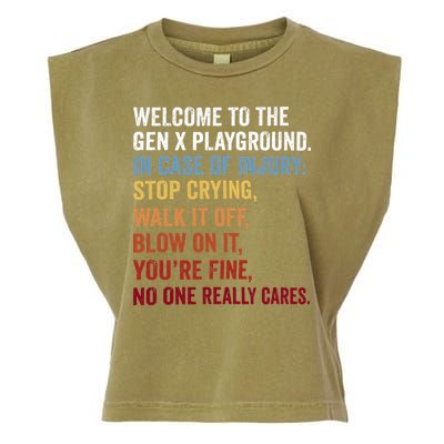 Welcome to the Gen X Playground Generation X 1980 Millennial Garment-Dyed Women's Muscle Tee