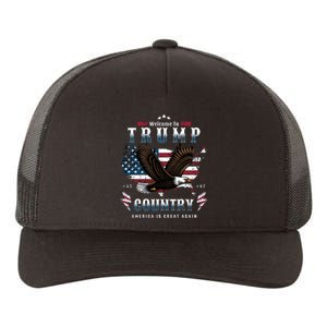 Welcome To Trump Country Usa Bald Eagle Yupoong Adult 5-Panel Trucker Hat