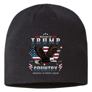 Welcome To Trump Country Usa Bald Eagle Sustainable Beanie