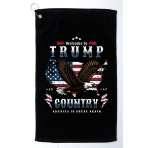 Welcome To Trump Country Usa Bald Eagle Platinum Collection Golf Towel