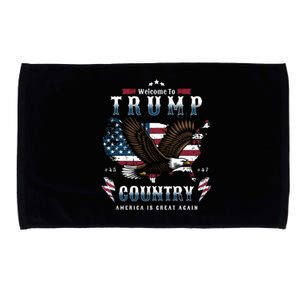 Welcome To Trump Country Usa Bald Eagle Microfiber Hand Towel