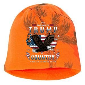 Welcome To Trump Country Usa Bald Eagle Kati - Camo Knit Beanie