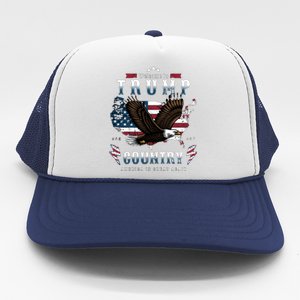 Welcome To Trump Country Usa Bald Eagle Trucker Hat