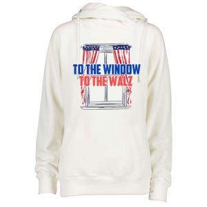 Window To The Walz Harris President Kamala Harris Waltz 2024 Womens Funnel Neck Pullover Hood