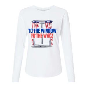 Window To The Walz Harris President Kamala Harris Waltz 2024 Womens Cotton Relaxed Long Sleeve T-Shirt