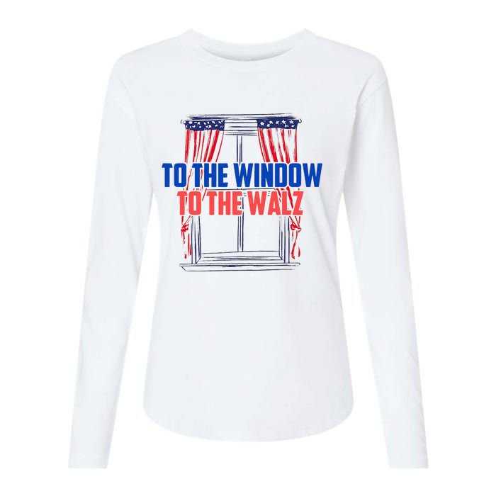 Window To The Walz Harris President Kamala Harris Waltz 2024 Womens Cotton Relaxed Long Sleeve T-Shirt