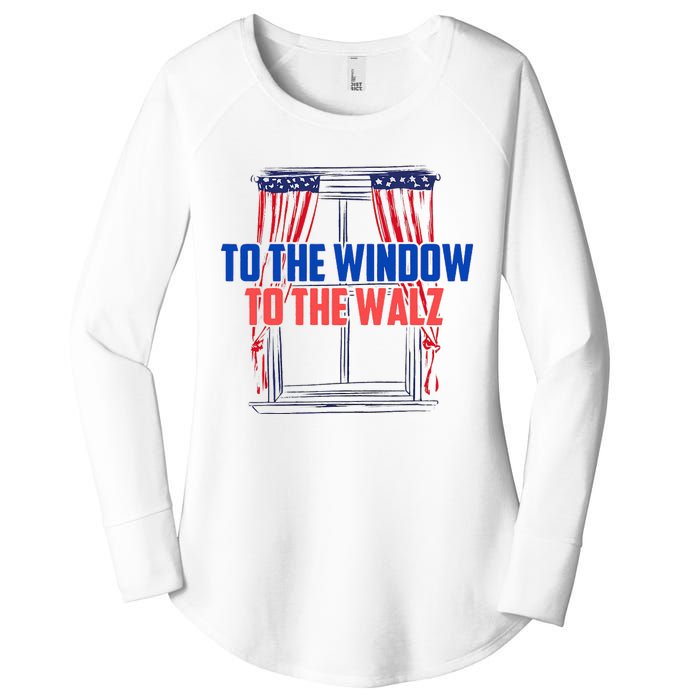 Window To The Walz Harris President Kamala Harris Waltz 2024 Women's Perfect Tri Tunic Long Sleeve Shirt